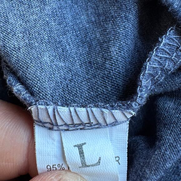 Heather Navy Racerback Tank Top Lightweight Knit Size L - Picture 3 of 6